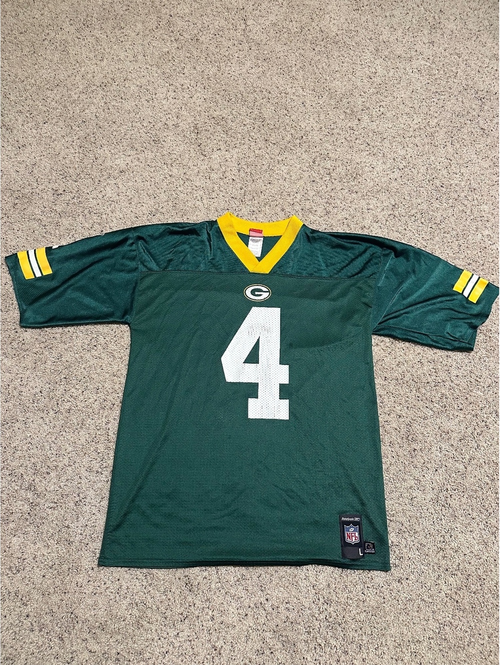 Green Bay Packers NFL Reebok #4 Football Jersey Large